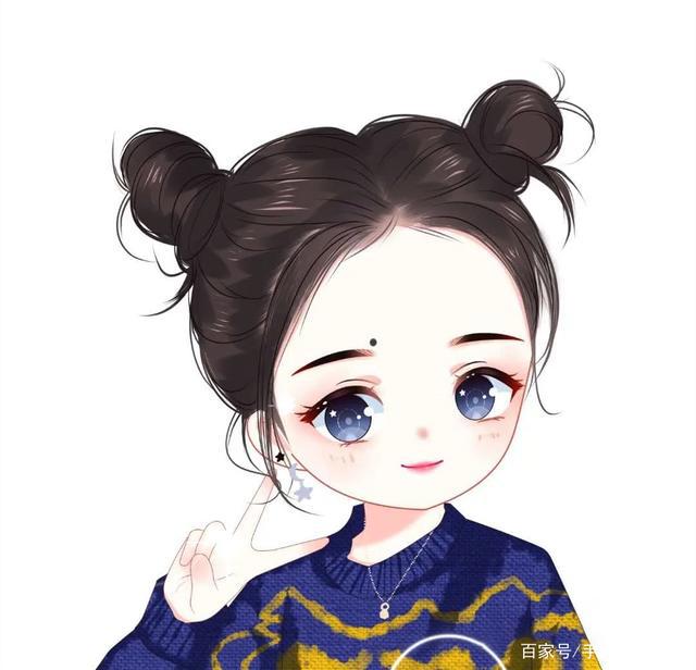 可爱又时尚的漫画风格女生微信头像！