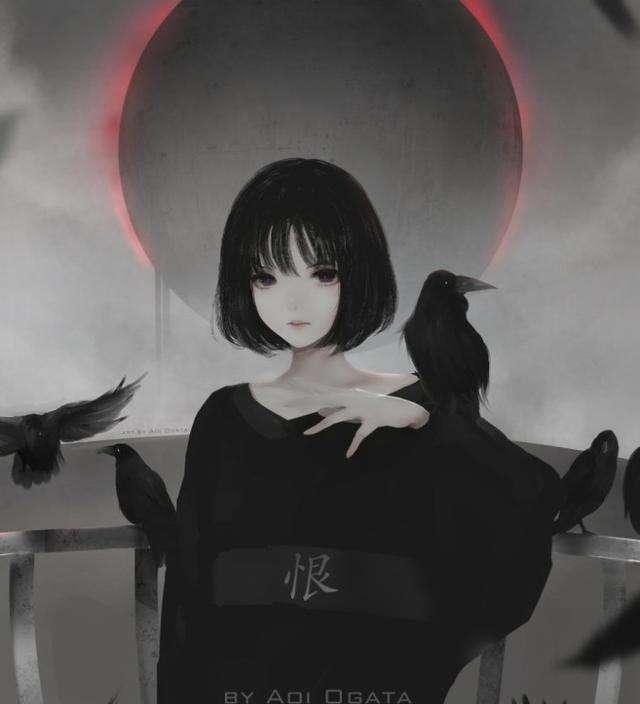 动漫头像：暗黑系女生头像
