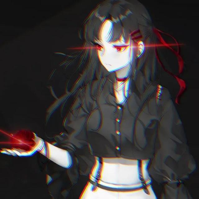 黑暗系二次元动漫女生头像，爱与不爱，全在我们一念之间