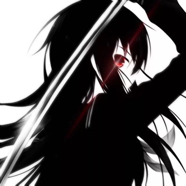 黑暗系二次元动漫女生头像,爱与不爱,全在我们一念之间