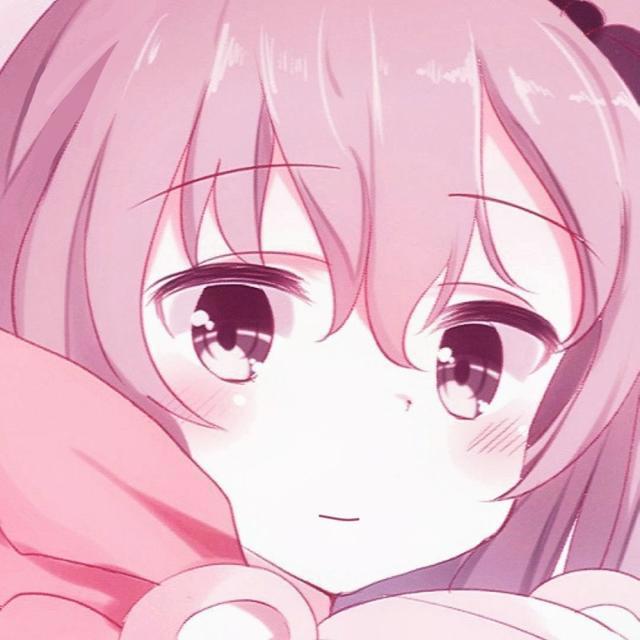 粉粉的动漫女生头像