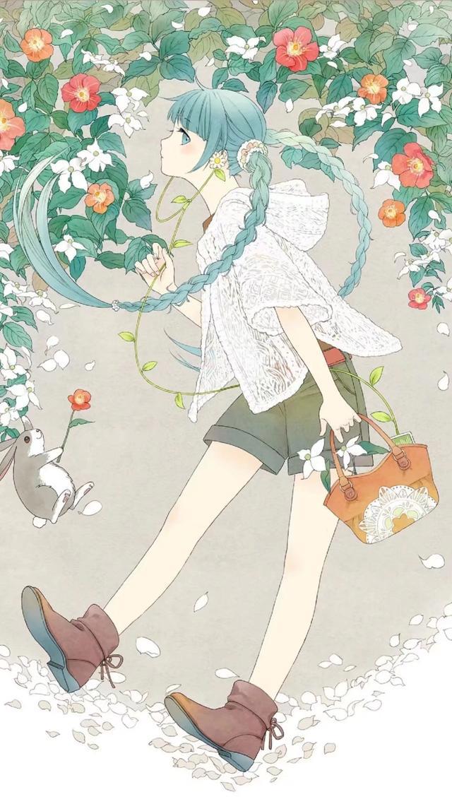 绿色系列唯美高清动漫女生壁纸&头像（下）