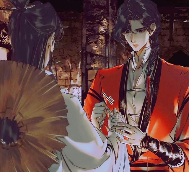 《天官赐福》漫画第40话，花城为谢怜解毒，“兔怜怜”真可爱！
