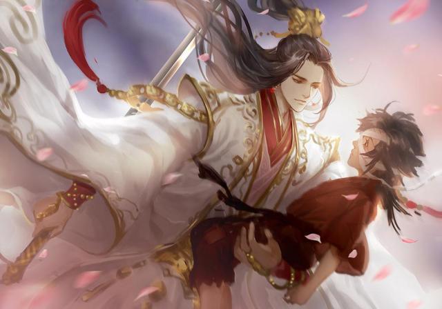《天官赐福》动画花怜人设图，少年花城还不错，怜怜的发带是亮点
