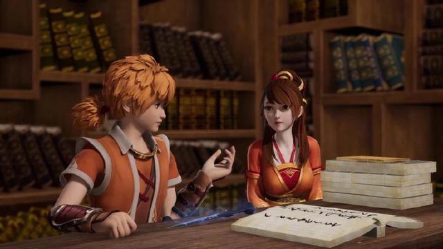 《妖神记》肖凝儿和聂离在图书馆约会时，请求聂离放过肖翼长老