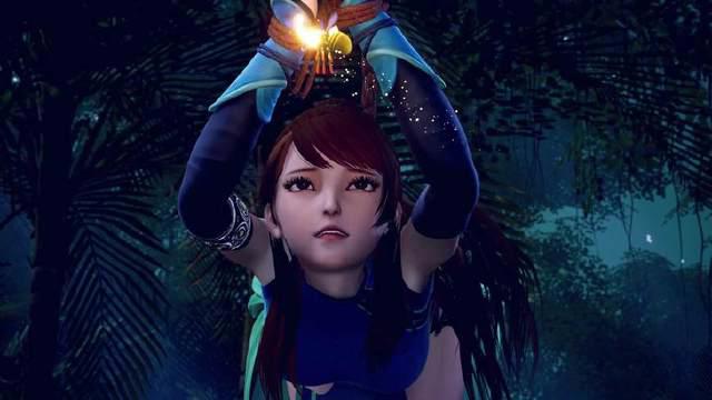 《妖神记》肖凝儿被族人绑架在家族后山，却被聂离所救