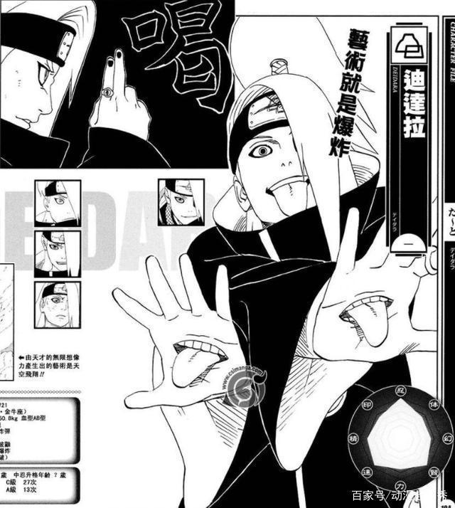 《火影忍者》迪达拉：“艺术就是爆炸”，瞬间之美的追求者