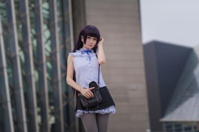 超美二次元cos来袭，五更琉璃常服，突破次元壁