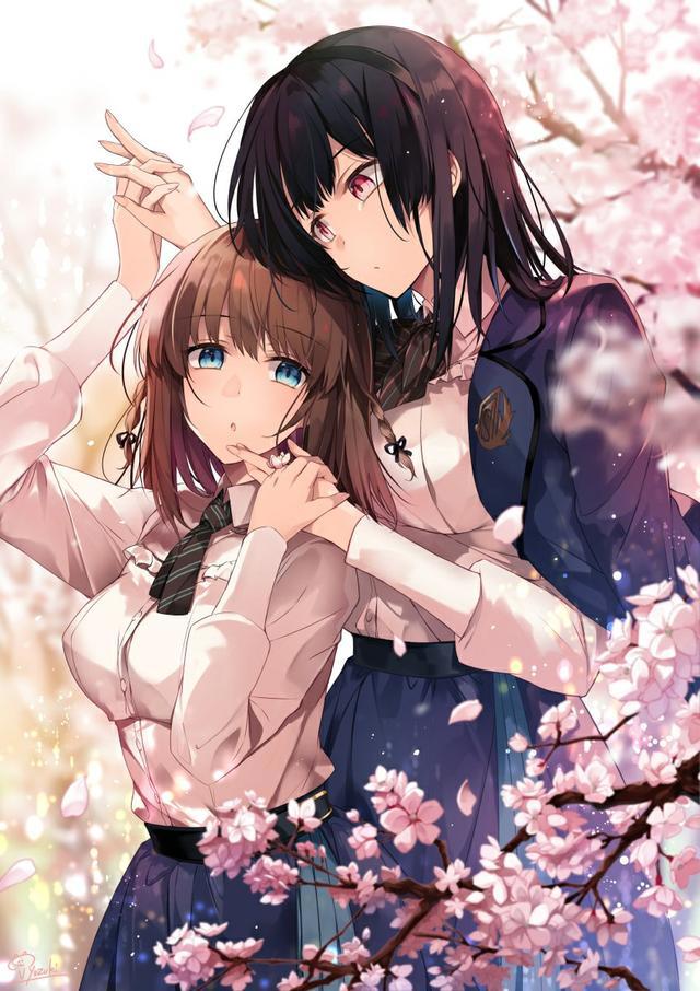 P站美图推荐——制服百合特辑