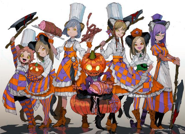 P站画师ポ～ン（出水ぽすか）这个画面内容丰富！