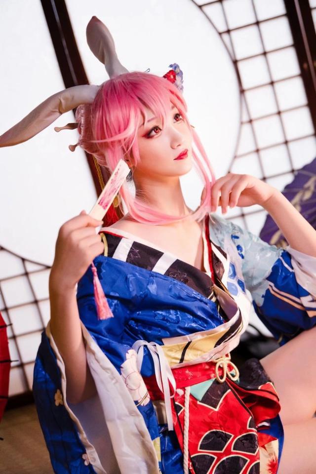 崩坏三：八重樱花魁cos，盛世容颜似天仙，网友：164拍出模特身高