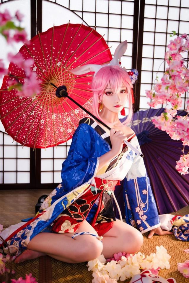 崩坏三：八重樱花魁cos，盛世容颜似天仙，网友：164拍出模特身高