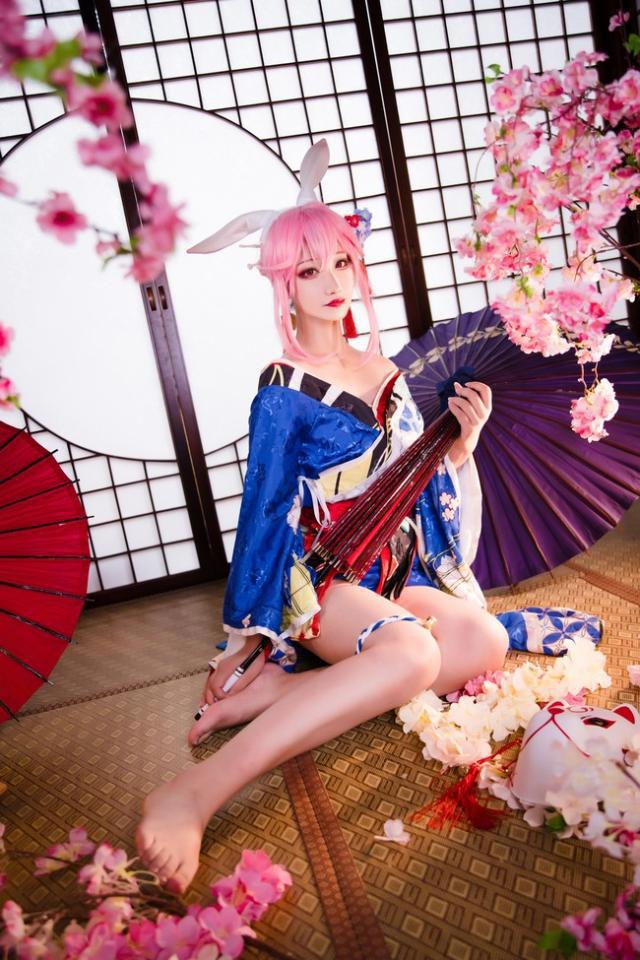 崩坏三:八重樱花魁cos,盛世容颜似天仙,网友:164拍出模特身高