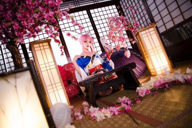 崩坏三：八重樱花魁cos，盛世容颜似天仙，网友：164拍出模特身高