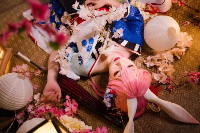 崩坏三：八重樱花魁cos，盛世容颜似天仙，网友：164拍出模特身高