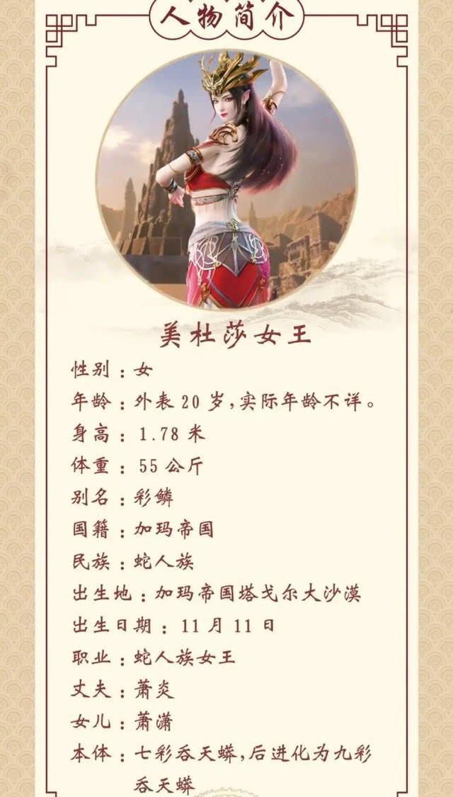 斗破动漫：鳞粉数量不弱韵粉！对美杜莎又了解多少？她生日是哪天