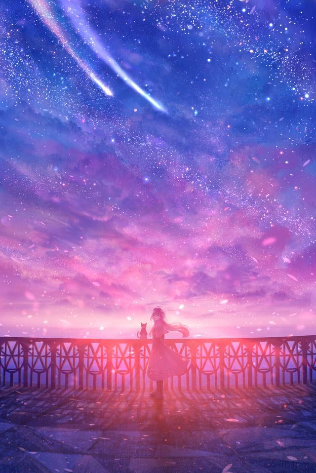 动漫壁纸：可爱的二次元美少女们望君喜欢，精选大神们的插画美图