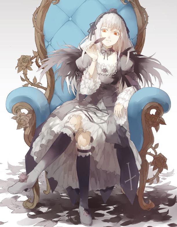 动漫美图欣赏：二次元白发美少女，白发在她们头上毫无违和感