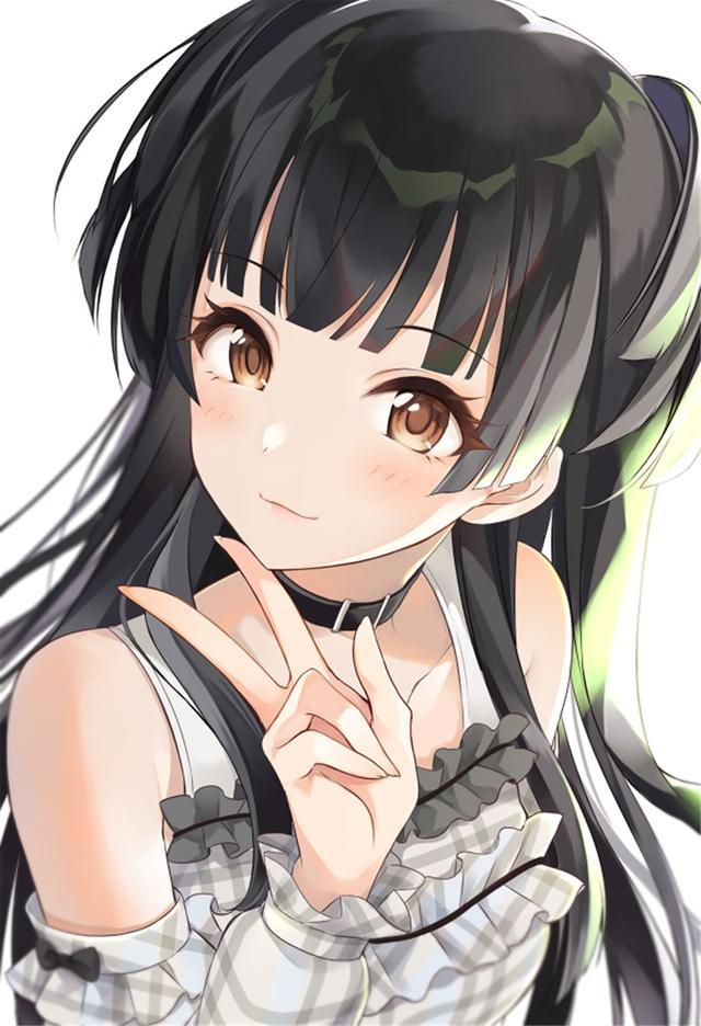 P站美图推荐！剪刀手特辑二次元女生头像