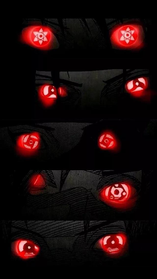 睁眼壁纸，火影忍者写轮眼系列
