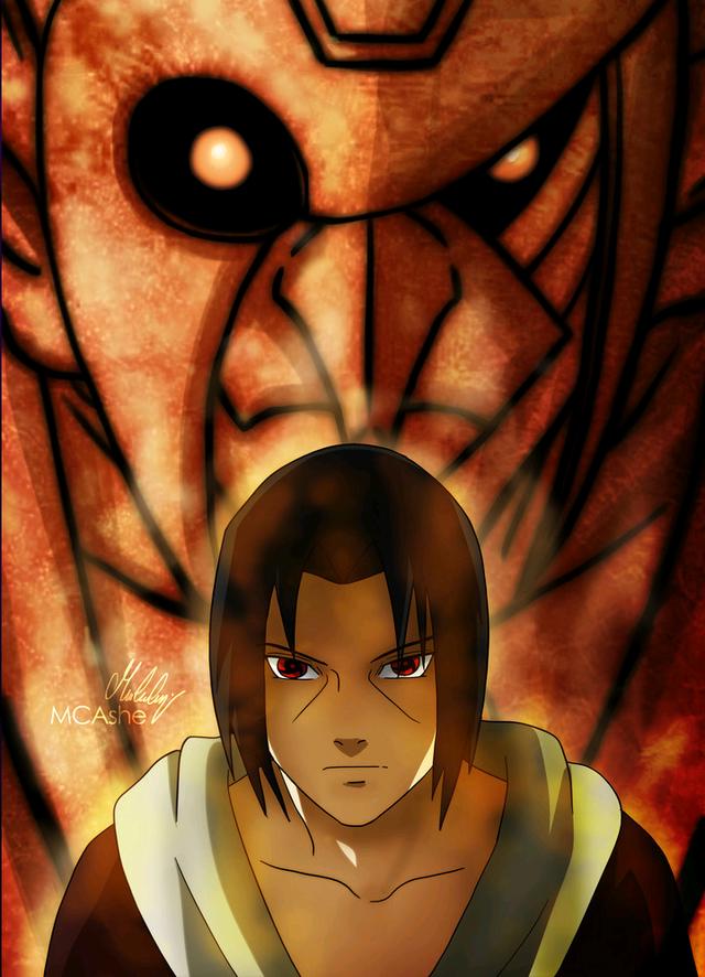 火影忍者：须佐能乎帅气插画，羡慕鸣佐二人的友谊