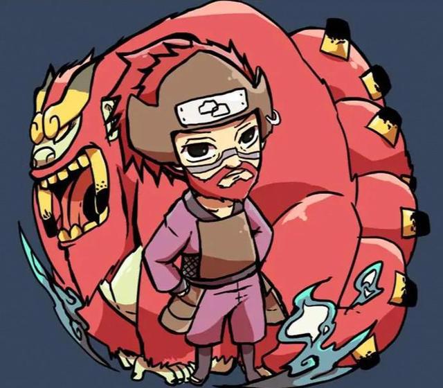 火影九大尾兽变Q版画风，奇拉比八尾友情破裂，守鹤“胖成球”