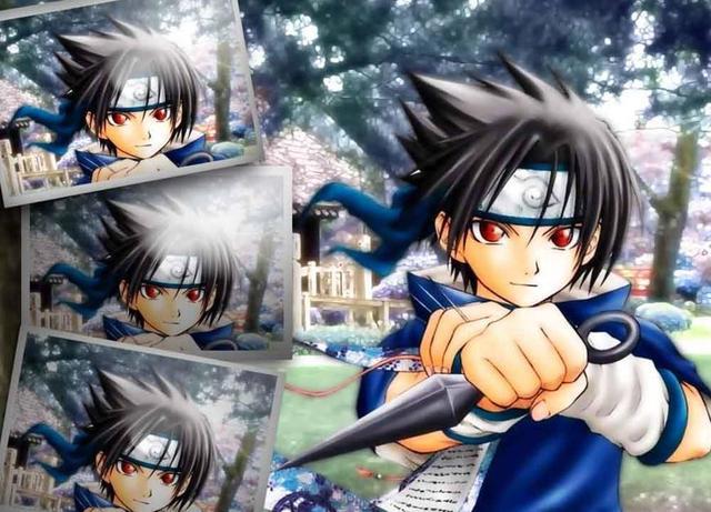 火影忍者动漫美图：宇智波佐助小时候原来这么可爱呀！