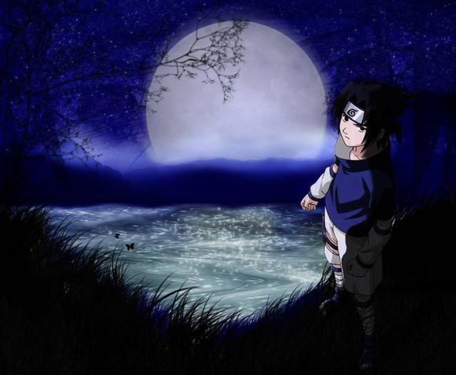 火影忍者动漫美图：宇智波佐助小时候原来这么可爱呀！