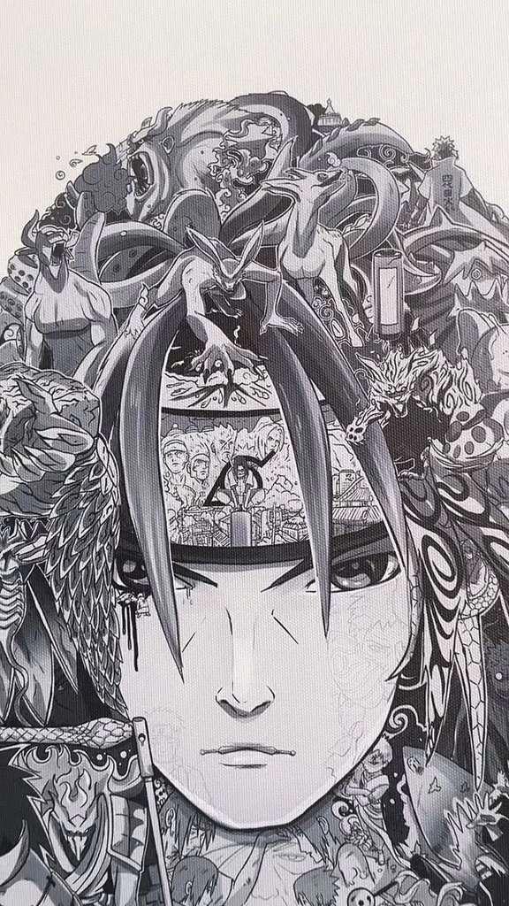 震撼！神级《火影忍者》同人肖像图，一个鼬神囊括了全漫角色！