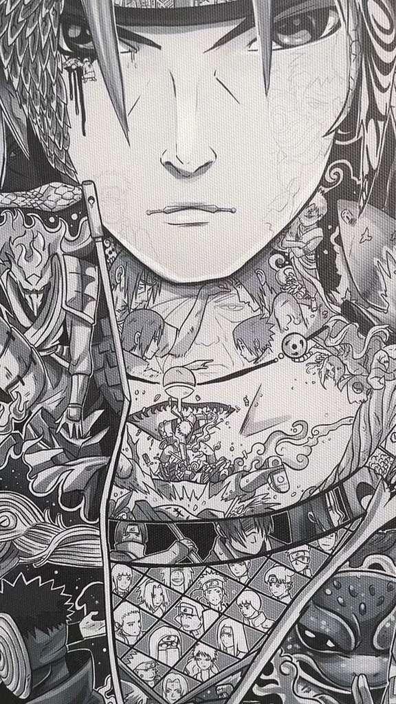 震撼！神级《火影忍者》同人肖像图，一个鼬神囊括了全漫角色！