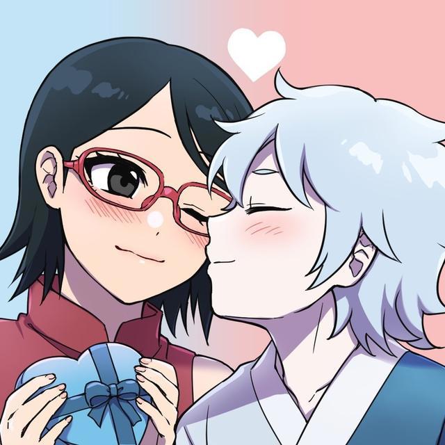 《火影忍者》情侣头像，佐良娜的CP原来是巳月？那博人的是？