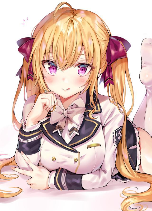 二次元美少女插画，这么可爱一定是宅男喜欢的类型