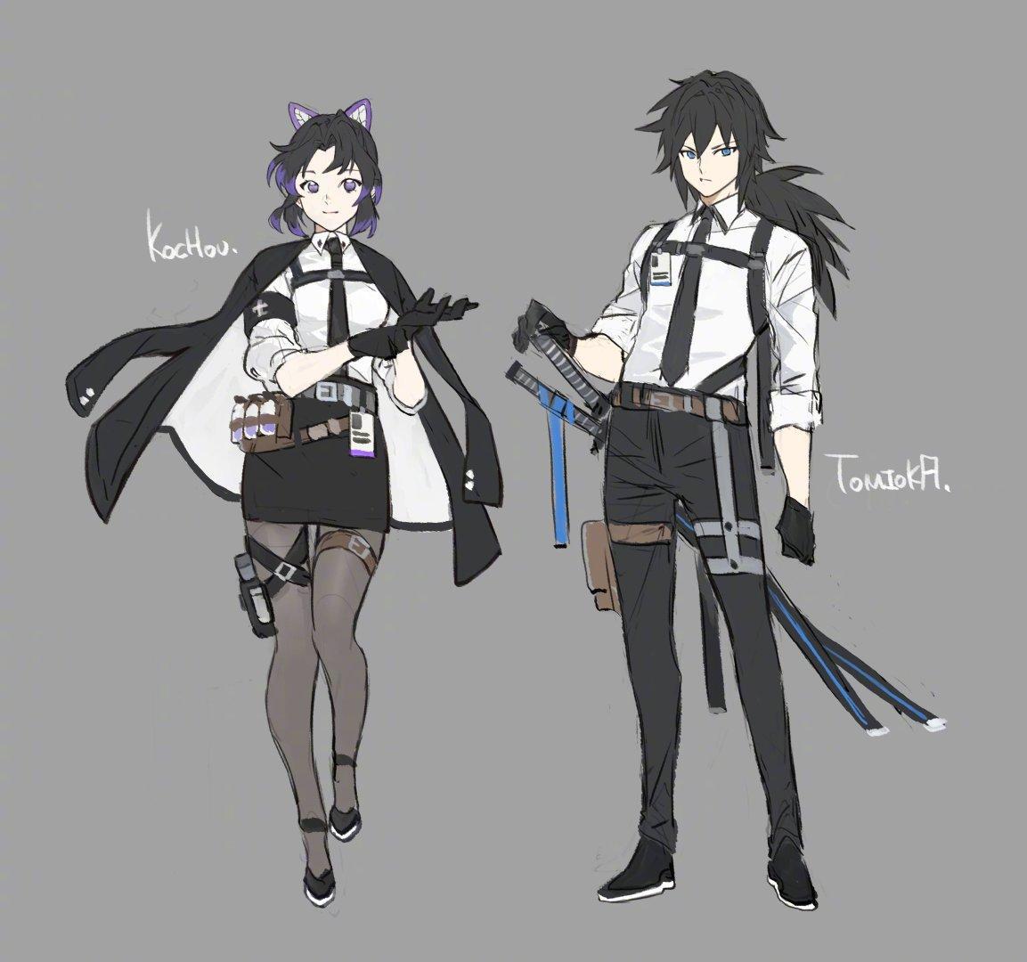 鬼灭之刃全员制服，义勇蝴蝶忍情侣装，网友表示：爱了！