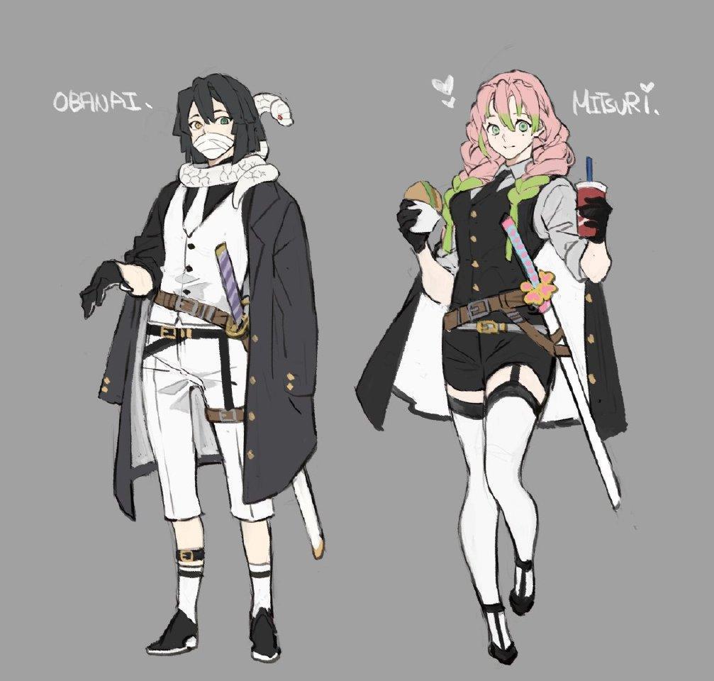 西装版《鬼灭之刃》同人，九柱帅气值飙升，蝴蝶忍又飒又美