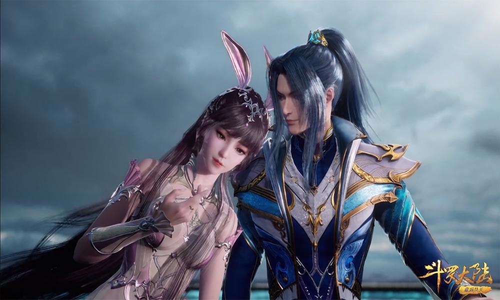 斗罗大陆:粉丝自制唐三女儿,颜值比小舞还高,蓝色发型好高级