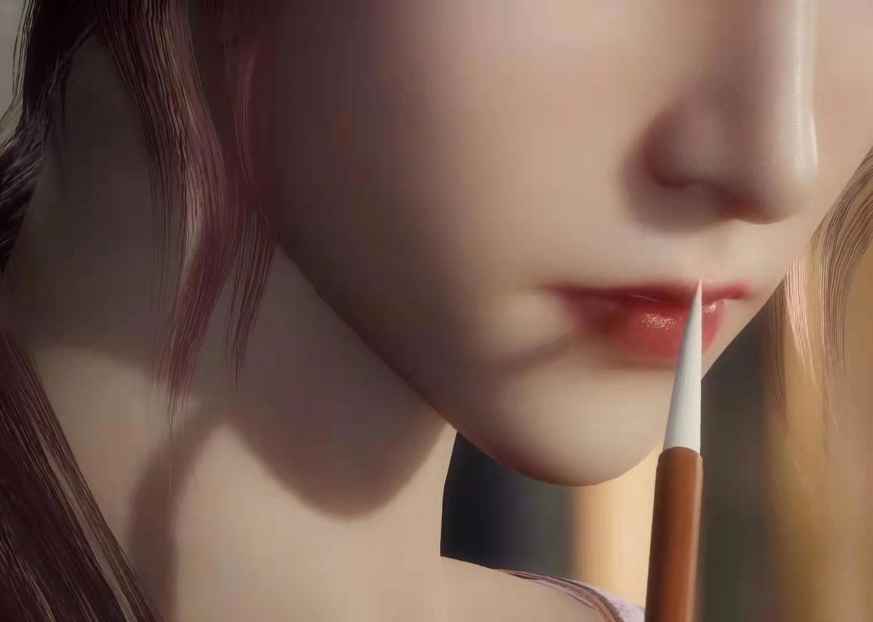 比比东素颜太美,紫色吊带加大长腿,配上粉红色口红,满满的羡慕