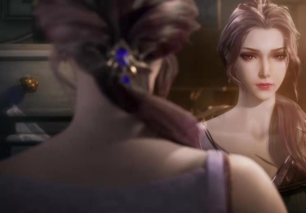 比比东素颜太美,紫色吊带加大长腿,配上粉红色口红,满满的羡慕