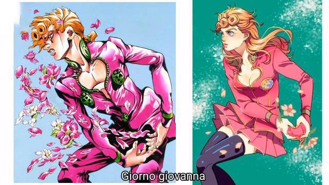 JOJO角色性别转换之后,乔鲁诺是美少女,空条承太郎变成酷姐