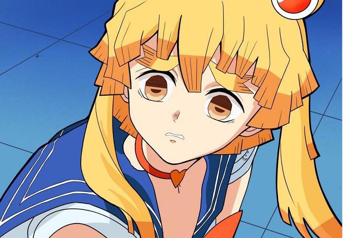 《鬼灭之刃》版月野兔，善逸毫无违和感，伊之助直接萌化了