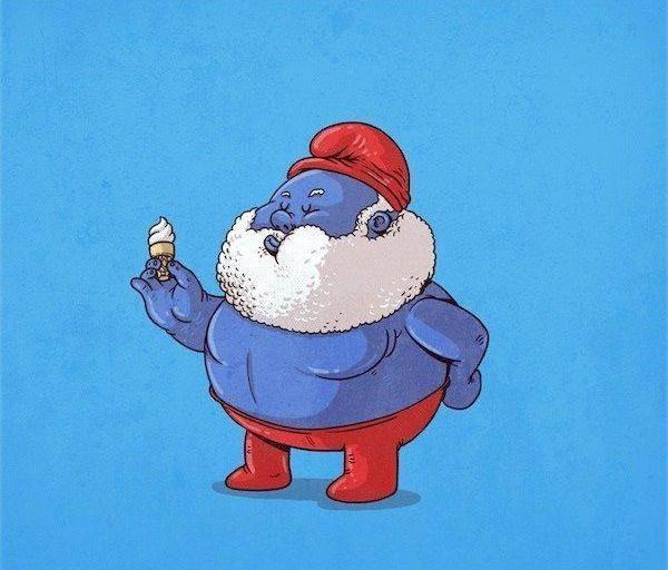 当童年动漫人物长胖以后,月野兔女神形象尽毁,蓝精灵依旧可爱