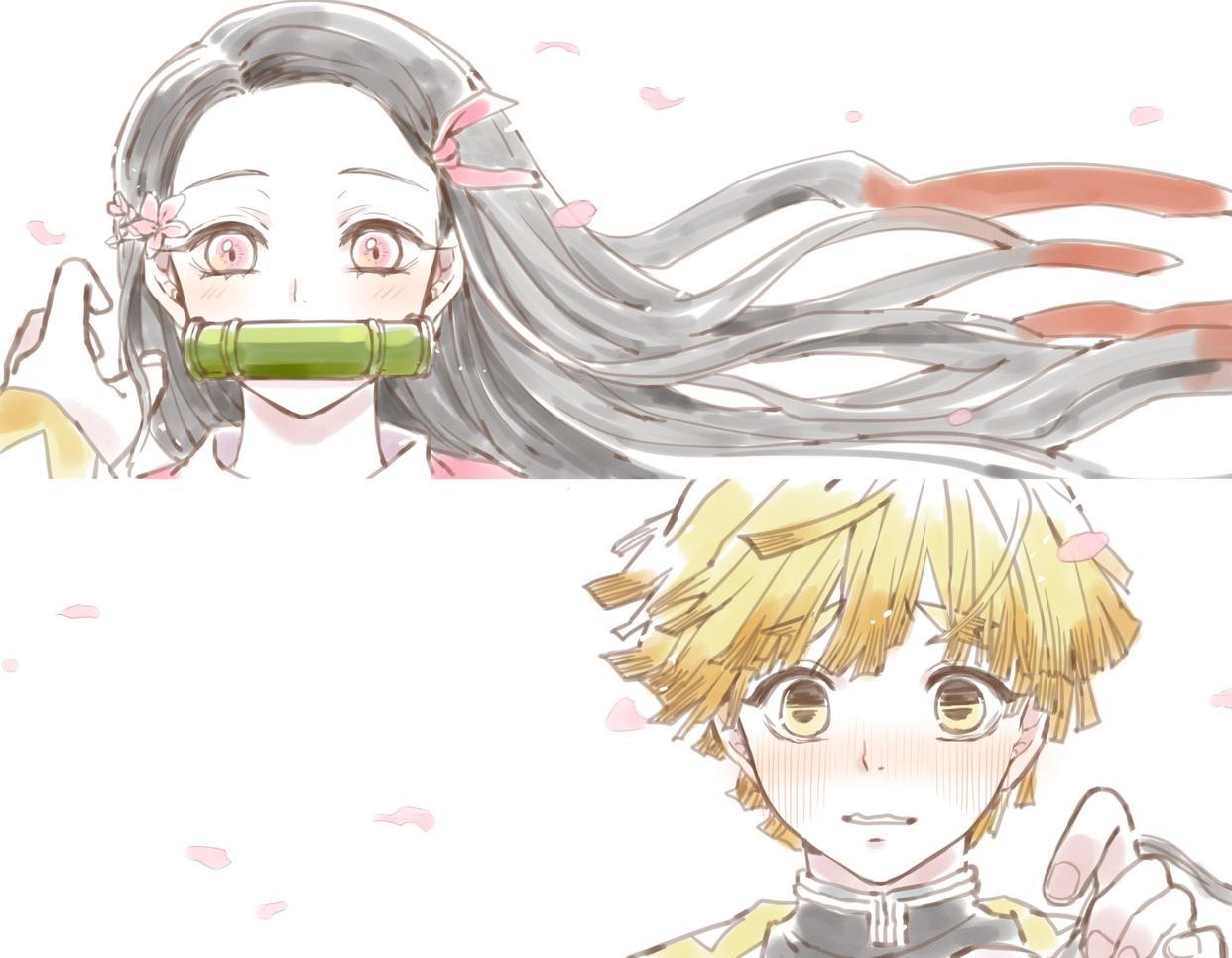 《鬼灭之刃》善逸 祢豆子的甜蜜合照，狂撒狗粮喂粉丝、吃得真饱