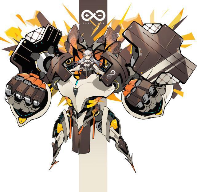 《明日方舟》机甲同人：狮蝎宛如人形怪兽，白金气场炸裂，真帅