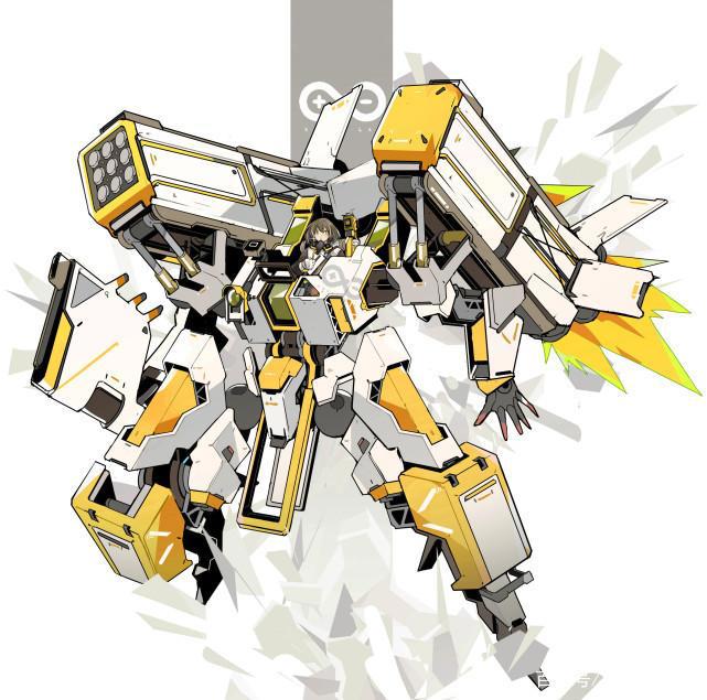 《明日方舟》机甲同人：狮蝎宛如人形怪兽，白金气场炸裂，真帅