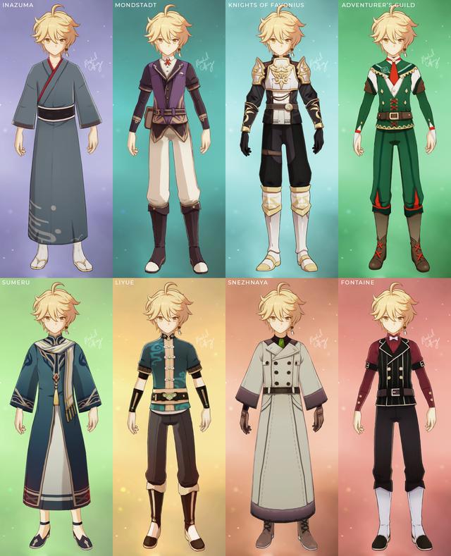 原神荧和空换上npc衣服后挺好看的，2.5版本新增成就一览