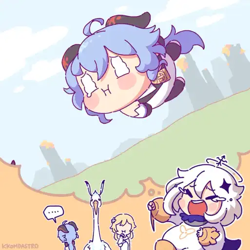 原神甘雨，人称璃月小坦克，依靠体胖击败巨兽