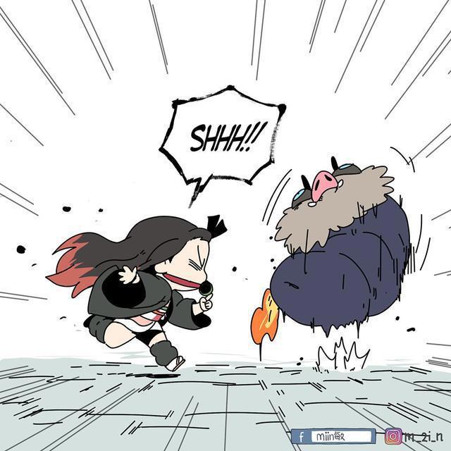 《鬼灭之刃》祢豆子化身护兄狂魔，嘴平伊之助惨遭扔飞？