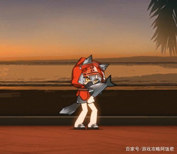 明日方舟:5星特种红新皮肤飞刀捕鱼,可和孑哥搭伙卖鱼